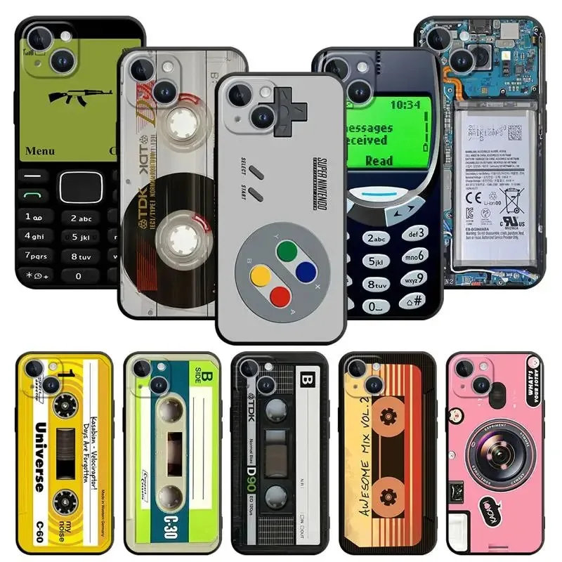 Color: SKY BLUE, Material: ABS - Retro Camera Games Phone Case For Samsung Galaxy S10 S20 S21 S22 S23 S24 FE Plus Ultra Note 20 Mobile Cover Shell