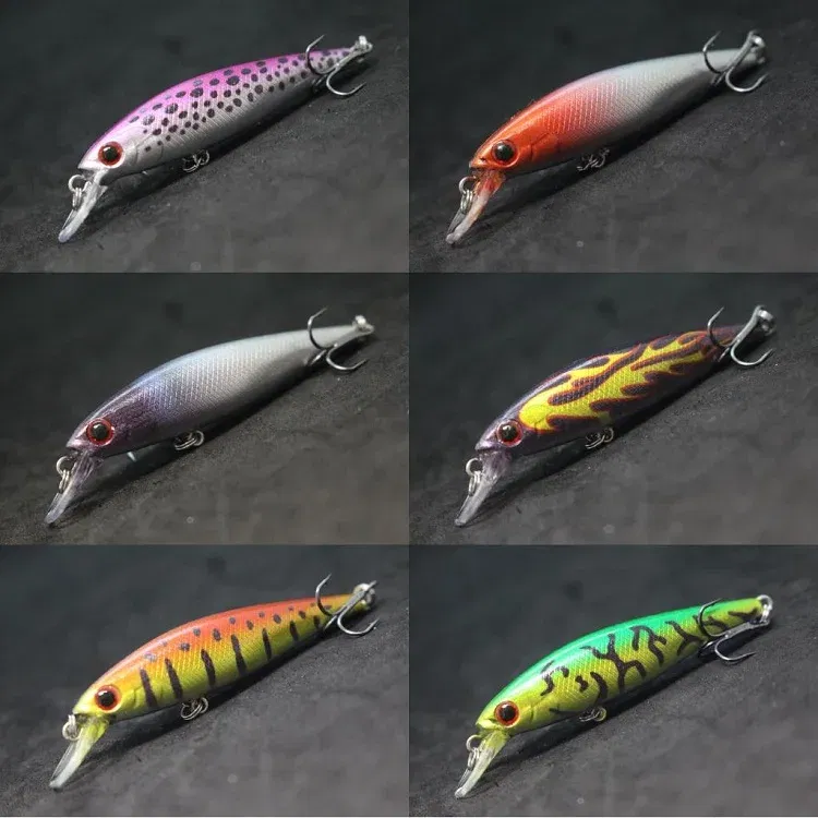 Color: Clear - wLure Fishing Lure Jerkbait 6g 7.5cm Tiny Sinking Minnow Carp Fresh Water Use Tight Wobble Long Casting M762