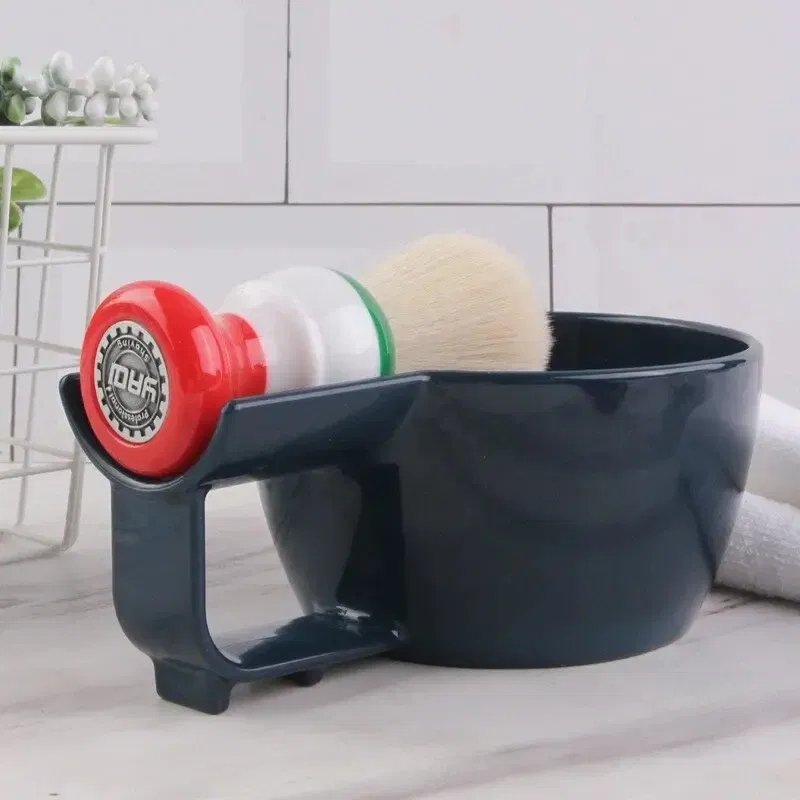Color: Red - Yaqi High Quality Dark Blue Color Plastic Shaving Bowl For Men Shaving Brush