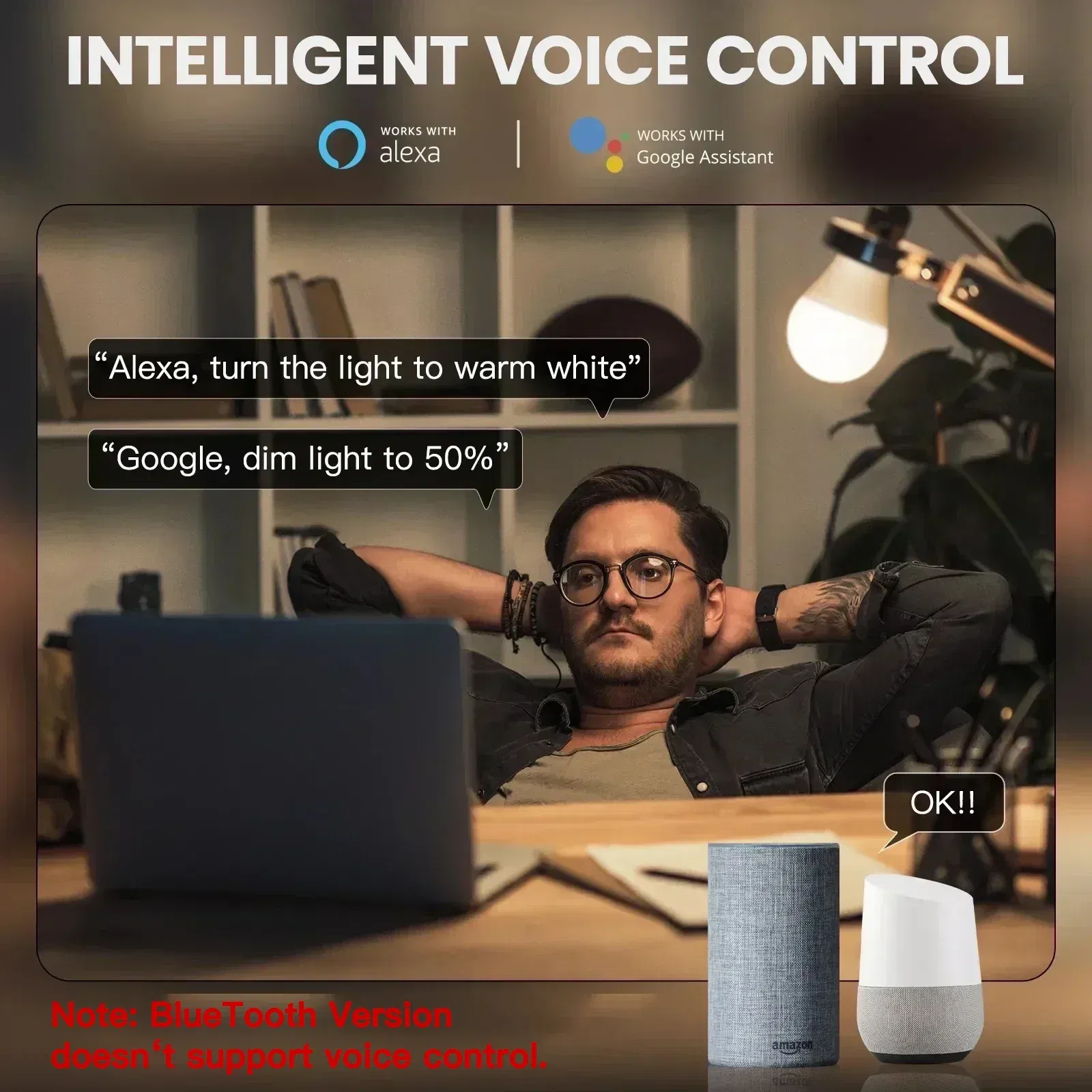 Color: Beige, Bundle: Bundle3 - TNCE Tuya E27 Bulb WIFI Zigbee Bluetooth, Dimmable Light LED lamps 2700-6500k RGB, Smart Life APP, Voice with Alexa Google Home