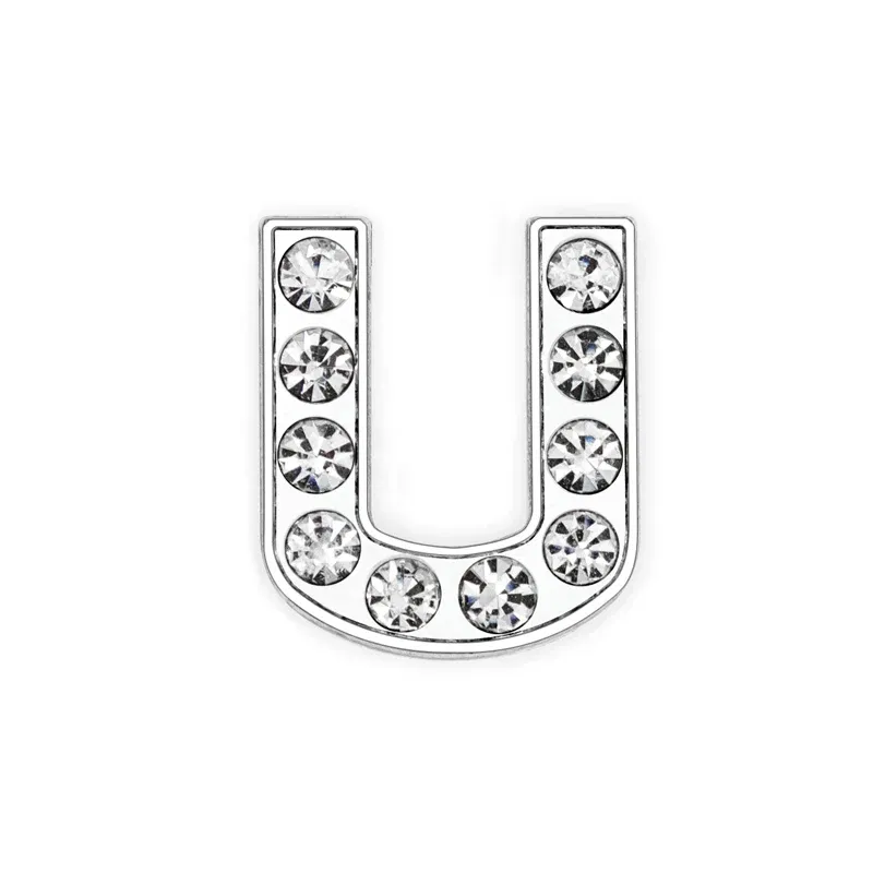 Color: Light Grey - Rhinestone Slide Charms Letters For Jewelry Making Women Bracelet 8mm Alphabet A-Z Pet Collar Necklace DIY Accessories Gift