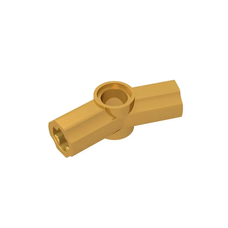 Color: tan - Gobricks GDS-918 Technical, Axle and Pin Connector Angled #3 - 157.5 degrees compatible with lego 32016 Building Blocks