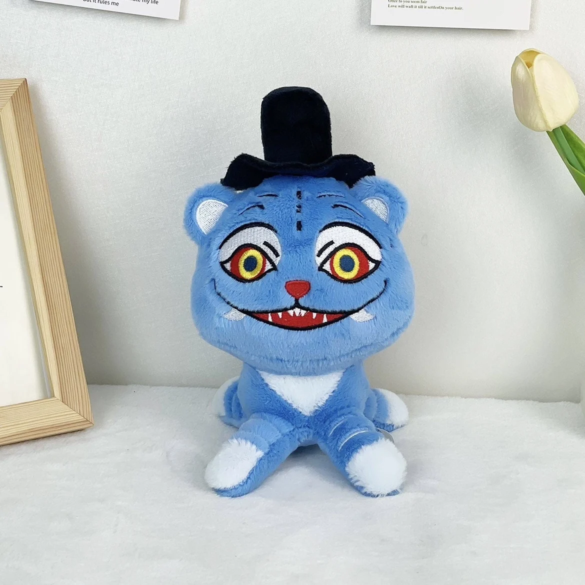 Color: FireBrick - TreasuringU New hot Kpop Demon Plush Toys Game Hunters Tiger Stuffed Toy Doll Blue Tiger Animals Plushie Birthday Gifts