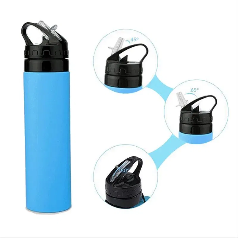 Color: green, Ships From: CHINA, Capacity: 500-1000ml - 2024 New Outdoor Sports Silicone Water Bottle Mountaineering Riding Portable Silicone Foldable Water Bottle