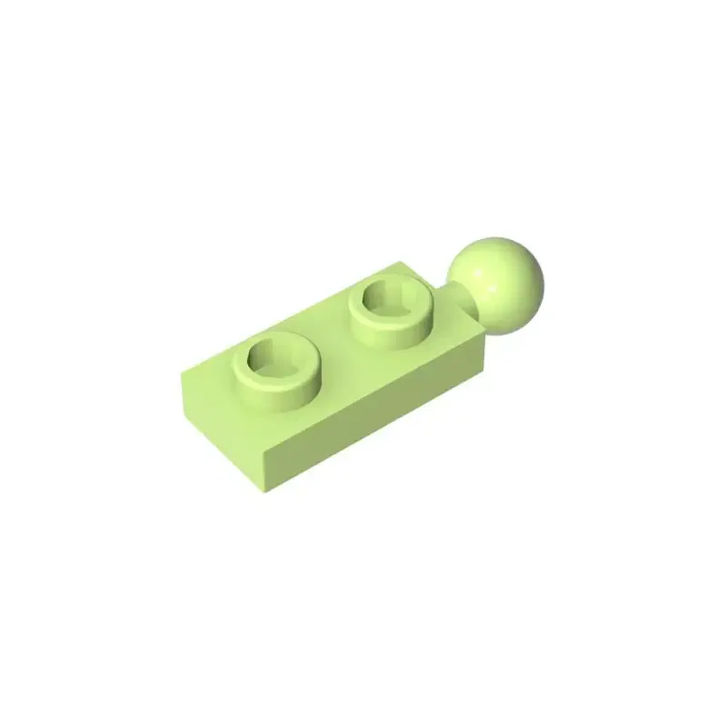 Color: Light Blue - Gobricks MOC Compatible Assembles Particles 22890 Plate Modified 1 x 2 with End Towball Building Blocks DIY High-Tech Spare Toys