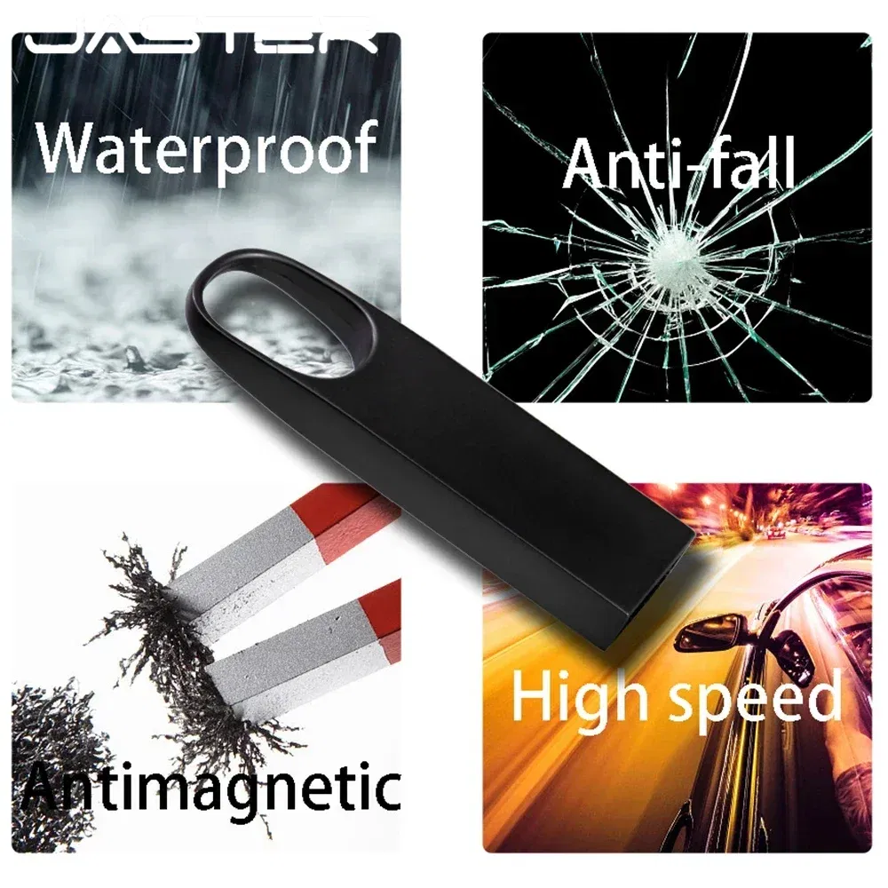 Capacity: 32GB, Color: Silver - JASTER Metal USB Flash Drives 64GB Real Capacity Memory Stick Black Pen Drive 32GB Creative Business Gift Silver Storage U Disk