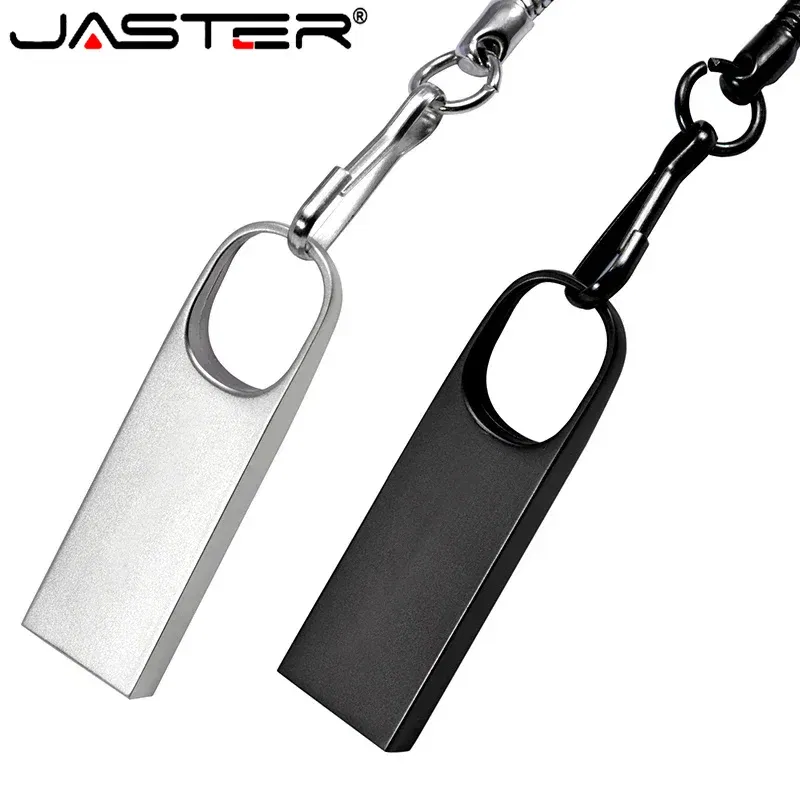 Capacity: 32GB, Color: Silver - JASTER Metal USB Flash Drives 64GB Real Capacity Memory Stick Black Pen Drive 32GB Creative Business Gift Silver Storage U Disk