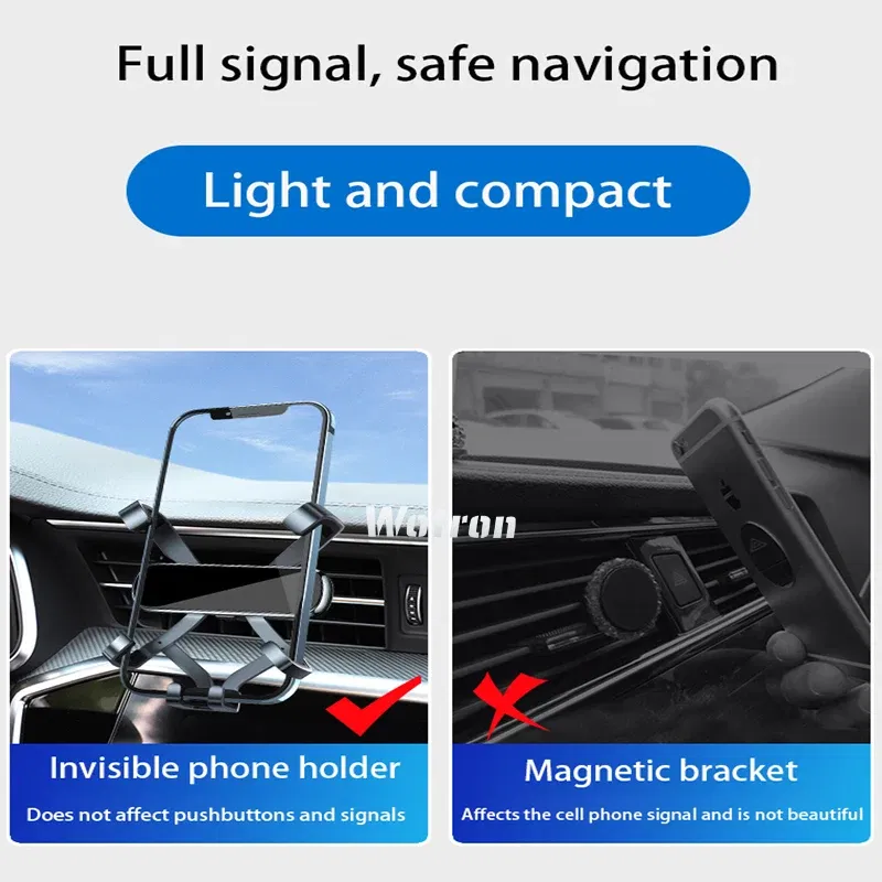 Color Name: black - For Mazda 3 2006-2012 Adjustable Car Phone Holder Mobile Mount Gravity GPS Rotatable Navigation Bracket Car Accessories