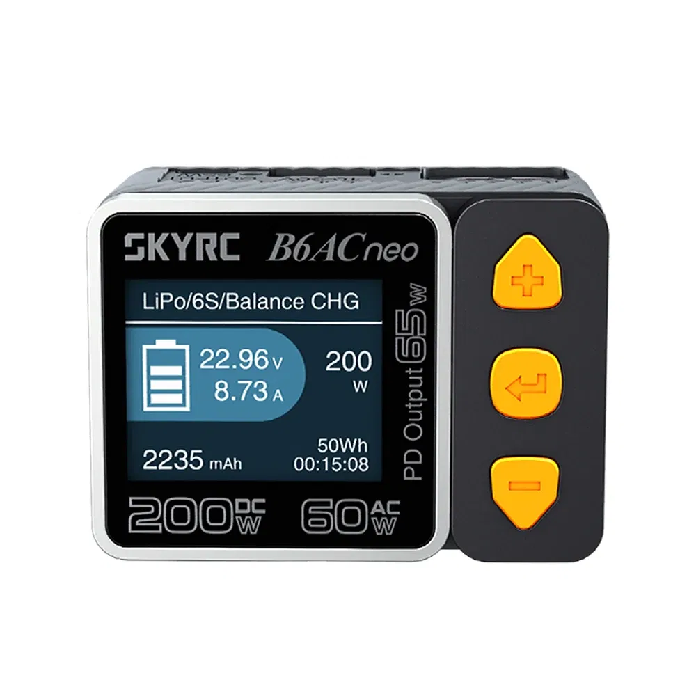 Color: WHITE - SKYRC B6ACneo Charger DC 200W AC 60W 10A Balance Charger Discharger Digital LiPo LiFe LiIon LiHV NiMH NiCd Pb Smart Battery