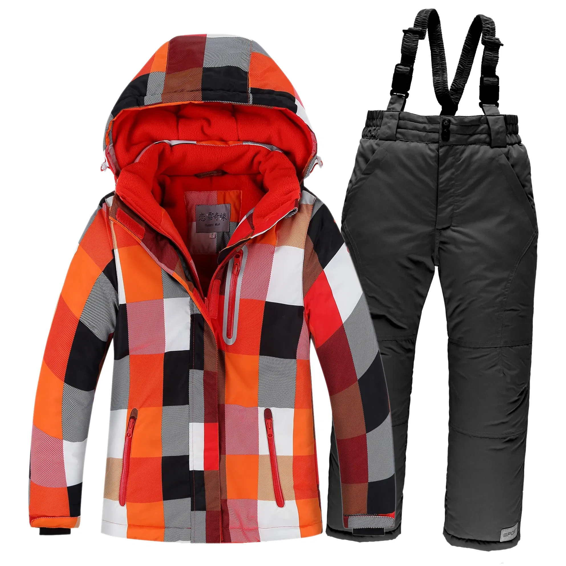 Color: Gold, Kid Size: 13 - OLEKID 2025 Russia Winter Children Boy Ski Suit Waterproof Girl Jacket Overalls Snowsuit 3-16 Years Kid Teenage Parka Snow Suit