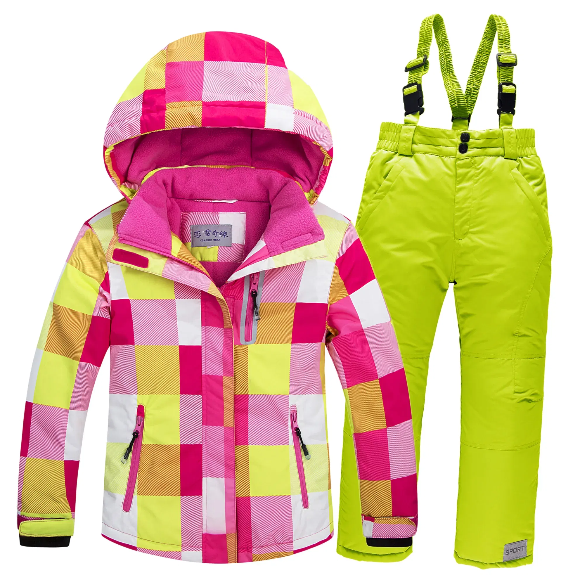 Color: Gold, Kid Size: 13 - OLEKID 2025 Russia Winter Children Boy Ski Suit Waterproof Girl Jacket Overalls Snowsuit 3-16 Years Kid Teenage Parka Snow Suit