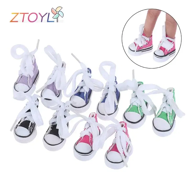Color: Clear - 3.5cm Mini Finger Shoes Canvas Toys Boots Cute 1/6 Doll Shoes Skateboard Shoe