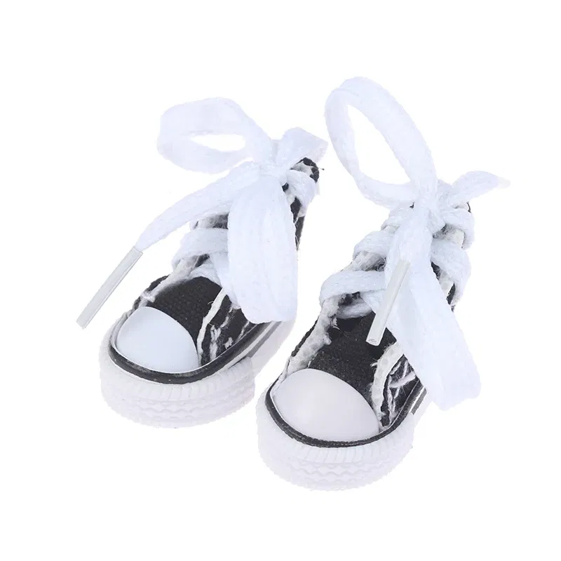 Color: Clear - 3.5cm Mini Finger Shoes Canvas Toys Boots Cute 1/6 Doll Shoes Skateboard Shoe