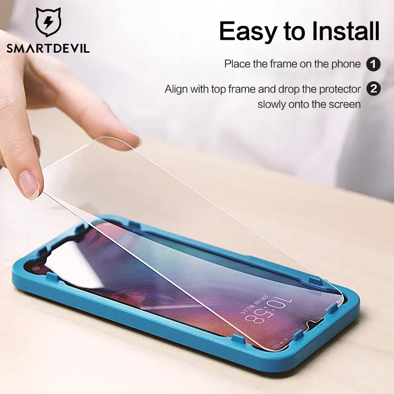 Color: Frosted, Material: Glass + PET - SmartDevil Tempered Glass For Redmi Note 9 8 Pro 7 Pro Screen Protector For Redmi 9T 10X 2.5D Curved Anti Blue Light 2 PCS