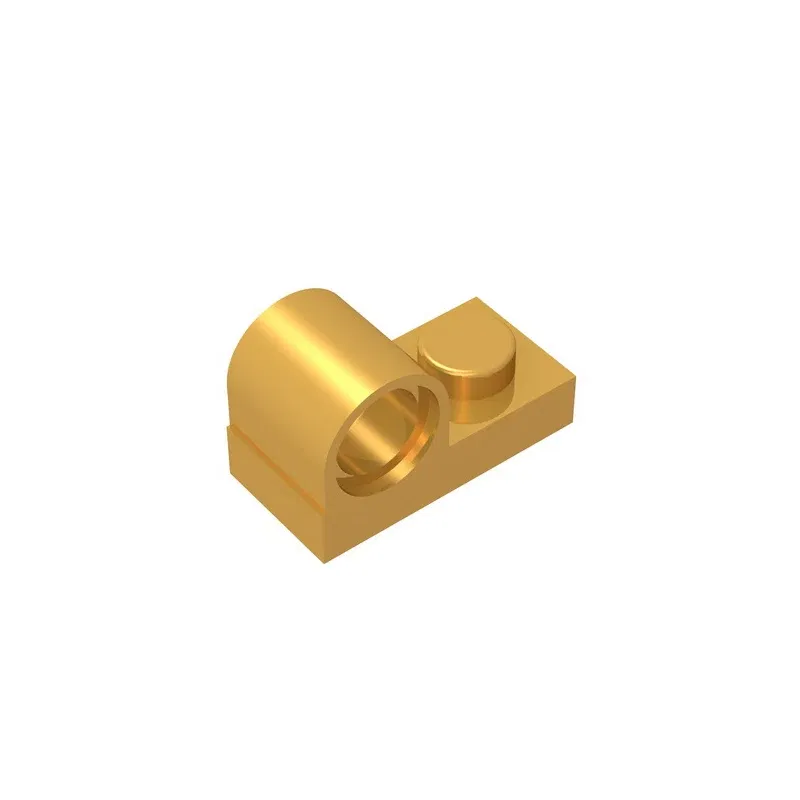 Color: Brown - Gobricks GDS-811 Plate, Modified 1 x 2 with Pin Hole on Top compatible with lego 11458 pieces of children's toys