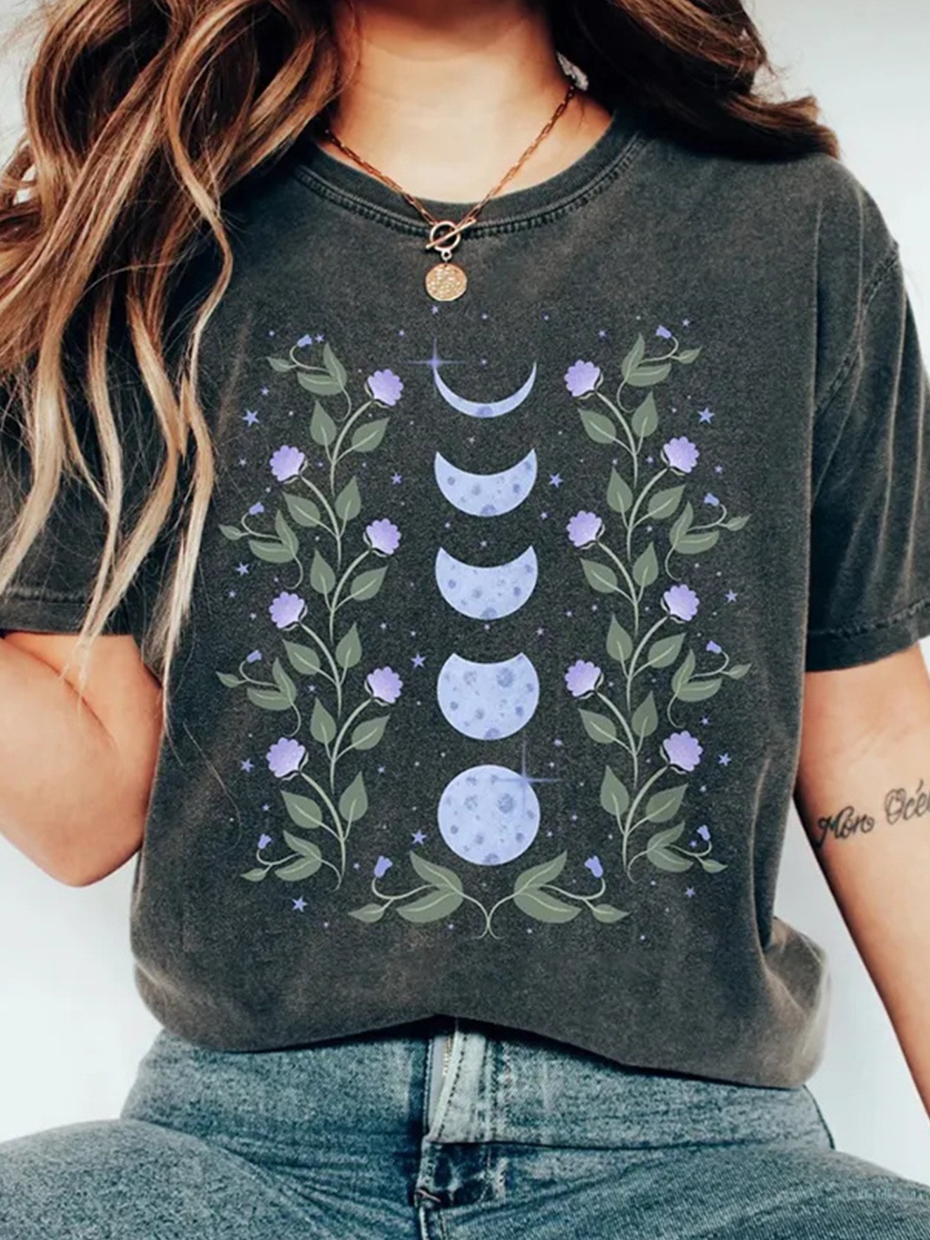 Women's Digital Moonprint Casual Tee