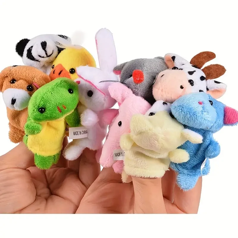 8pcs/16pcs Finger Puppet Set - Children's Soft Plush Animal Finger Puppet Toys, Mini Plush Doll Toy Combination for Boys and Girls, Perfect for Performances, Play, School Parties, Gifts for Christmas and Easter Celebrations