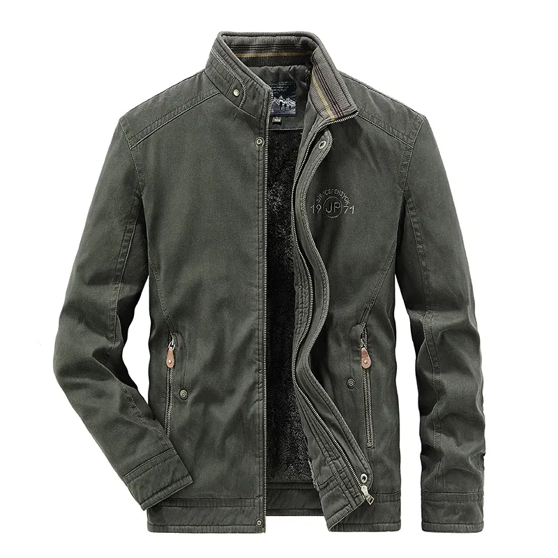 Color: Khaki, Size: XXL - Men Zipper Fleece Jackets Military Waterproof Windproof Cargo Jacket Outdoor Multi-pockets Tactical Climb Fishing Cycling Jacket