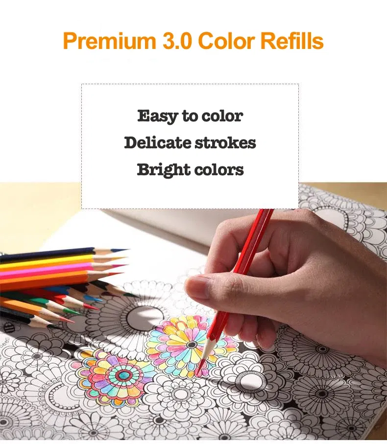 Color: Brown - 12/24/48/72 Colors Color pencil  DIY set includes: Wooden Color Pencil Sharpener Eraser School Office Supplies Art Stationery