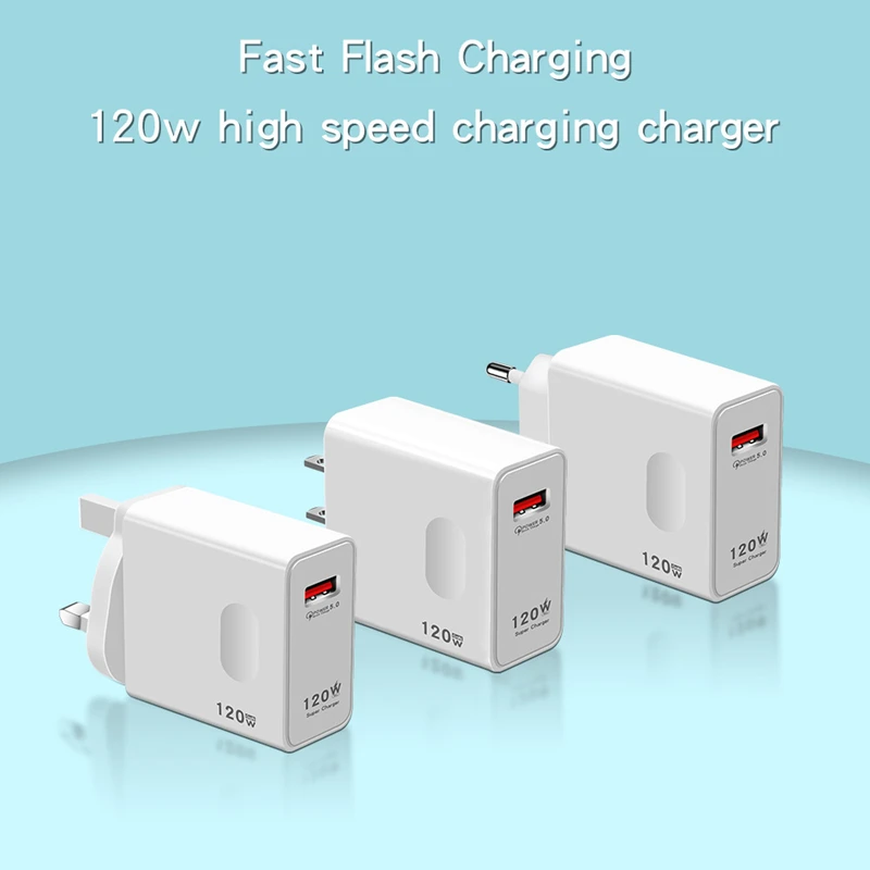Plug Type: DE - XIAOMI 120W USB Super Fast Charger Type C Phone Quick Charge 5.0 Power Adapter For iPhone iPad Samsung Huawei Oppo Oneplus