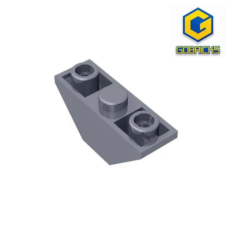 Color: WHITE - Gobricks GDS-984 Slope, Inverted 45 3 x 1 Double compatible with lego 18759 2341 DIY Educational Building Blocks Technical