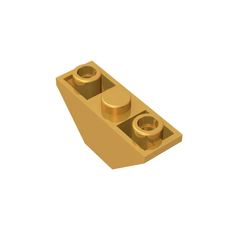 Color: WHITE - Gobricks GDS-984 Slope, Inverted 45 3 x 1 Double compatible with lego 18759 2341 DIY Educational Building Blocks Technical