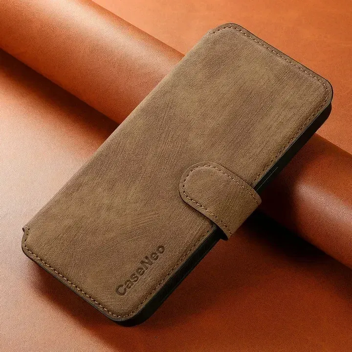 Color: Brown, Material: PP - For Poco F8 Ultra F7 X7 X6 M6 M7 Pro 5G Luxury Case RFID Leather 2IN1 Detachable Book Funda Xiaomi Poco F6 X5 X 6 F 8 Flip Cover