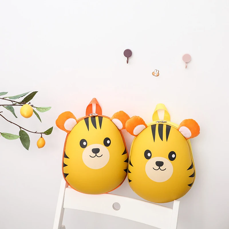 Color: Blue - New Cartoon Fashion Kids Backpack Eggshell Bag Super Cute Animal Backpack Kindergarten Schoolbag Male And Female Baby Backpack