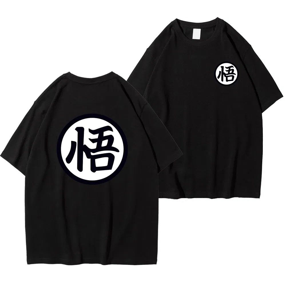 Color: Blue, Size: M - Summer Fashion Anime Son Goku Cosplay T-shirt Cotton Short Sleeve Tops Tee Loose Oversized Casual T Shirts Men Harajuku Clothing