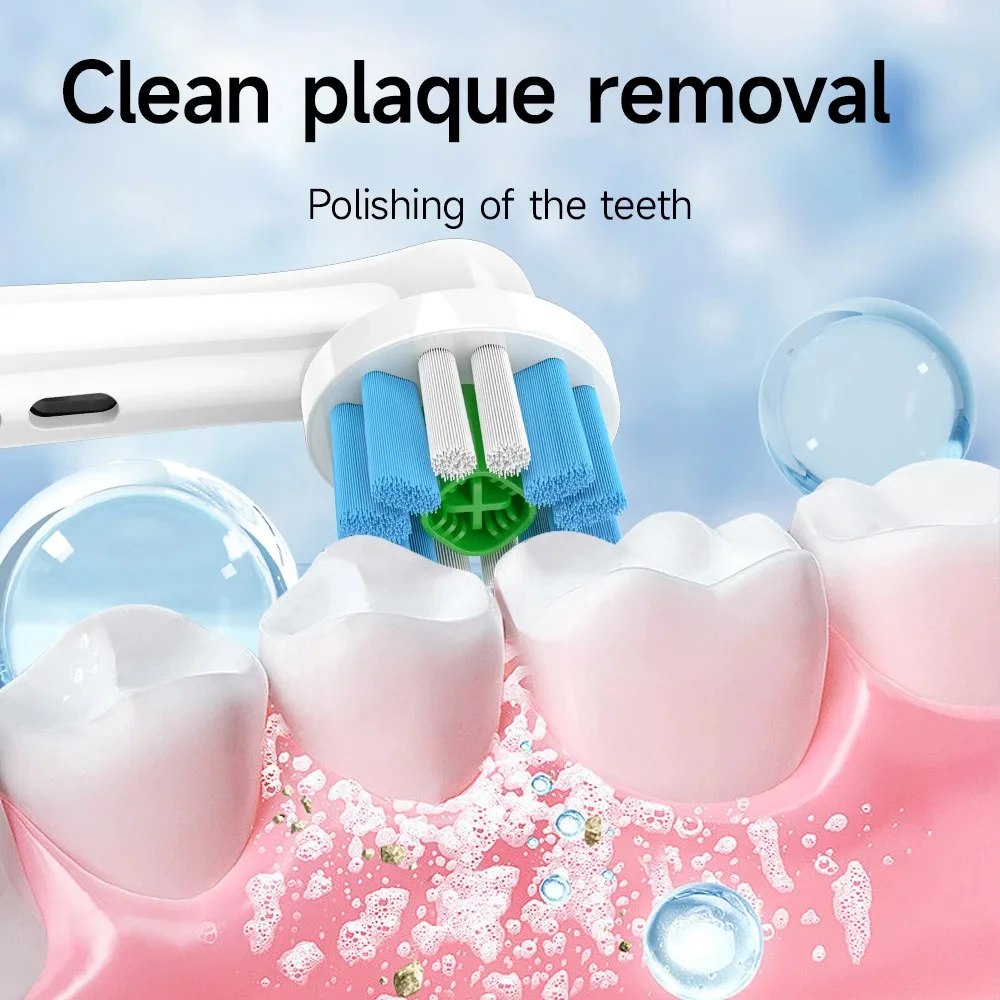 Color: Ivory - Compatible with Oral B electric toothbrush head p2/4000/3757/d12/3766 Braun replacement head universal