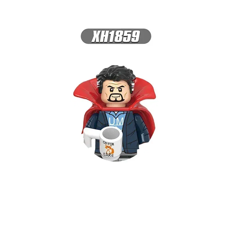 Color: Clear - Hot toys New  Marvel superhero Building blocks Doctor Strange Spider-Man Brick toy action figures Children's toy party gifts