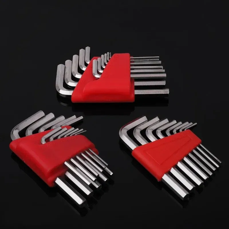 Color: Yellow - 5/8/11 Pcs Metric Allen Wrench Set Inch Wrench L Wrench Keys Size Allen Key Short Arm Vehicle Repair Tool Set Home Hand Tools