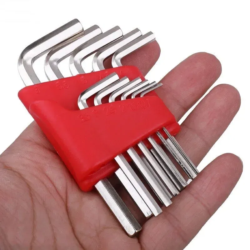 Color: Yellow - 5/8/11 Pcs Metric Allen Wrench Set Inch Wrench L Wrench Keys Size Allen Key Short Arm Vehicle Repair Tool Set Home Hand Tools