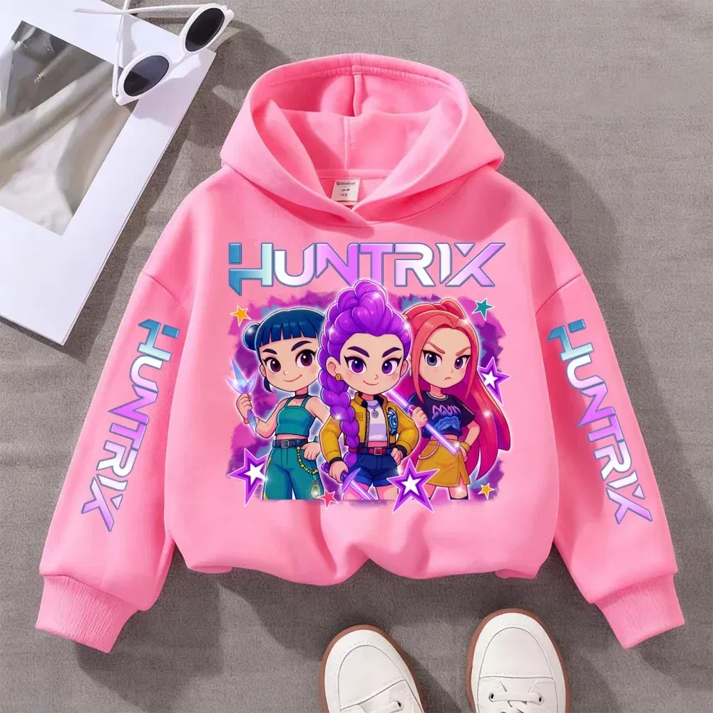 Color: Blue, Kid Size: 5 - Witch Hunter Group Zoey Cosplay Costume Girls Womens Halloween Party Costumes Demon Hunter Idol Girl Group Colours Casual Hoodie