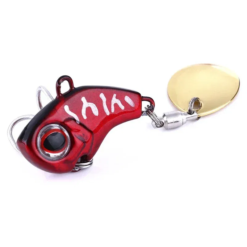 Color: Light Grey, Size: 40mm, Ships From: CHINA - 1Pcs Rotating Metal VIB vibration Bait Spinner Spoon Fishing Lures 8g/16g/21g Jigs Trout Wobbler Fishing Hard Baits Tackle Pesca