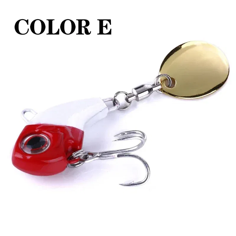 Color: Light Grey, Size: 40mm, Ships From: CHINA - 1Pcs Rotating Metal VIB vibration Bait Spinner Spoon Fishing Lures 8g/16g/21g Jigs Trout Wobbler Fishing Hard Baits Tackle Pesca