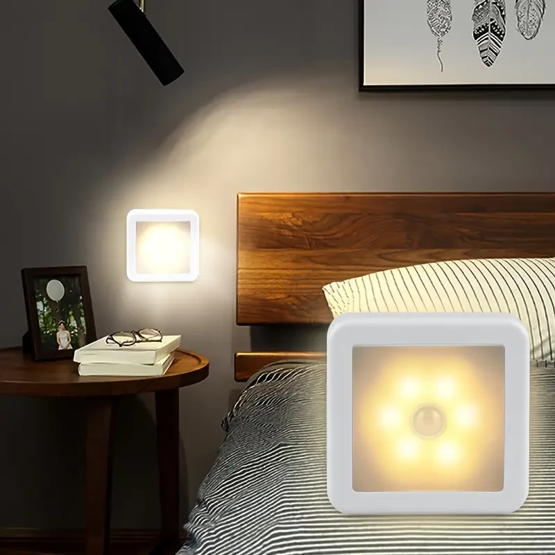 LED Motion Sensor Night Light - Warm & White Light