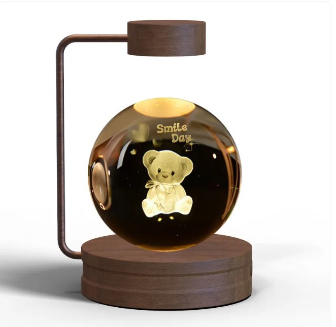 Crystal Ball Cosmic Dinosaur Indoor Night Light USB Power Warm Bedside Light Birthday Gift Night Lamp