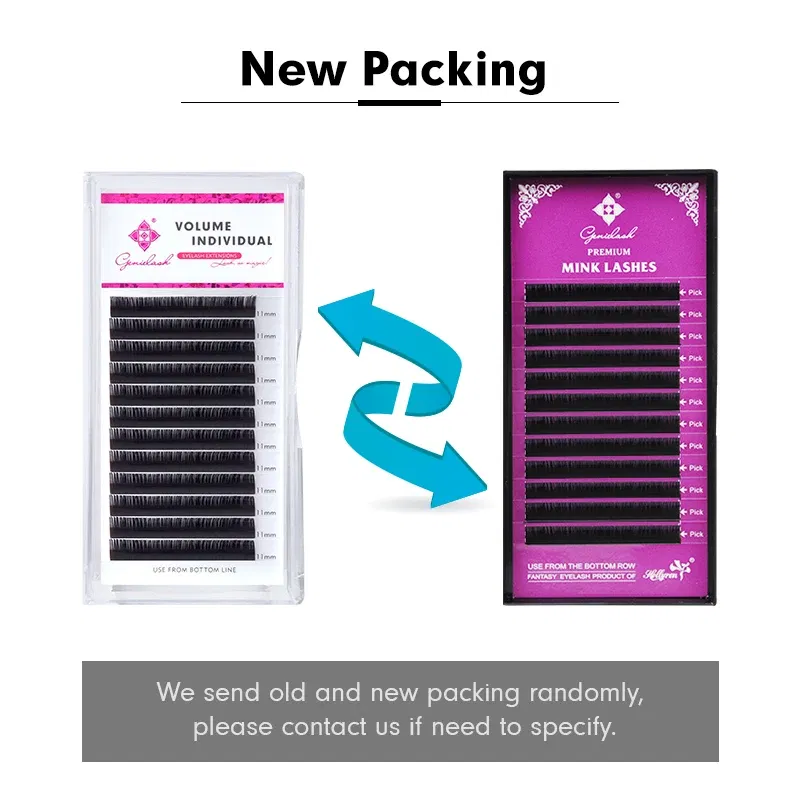 Curl: D, Thickness: 0.05mm, Length: 15mm - Genie 20pcs/lot All Sizes Mink individual lash Extensions hybrid set volume eyelash extensions mega volume individual eyelashes