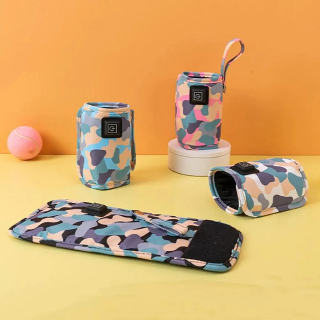 Color: Black - Baby Bottle Warmer 3-speed adjustment Baby Bottle Cup Warmer Car Portable USB Bottle Warmer Baby and Children Outdoor Travel