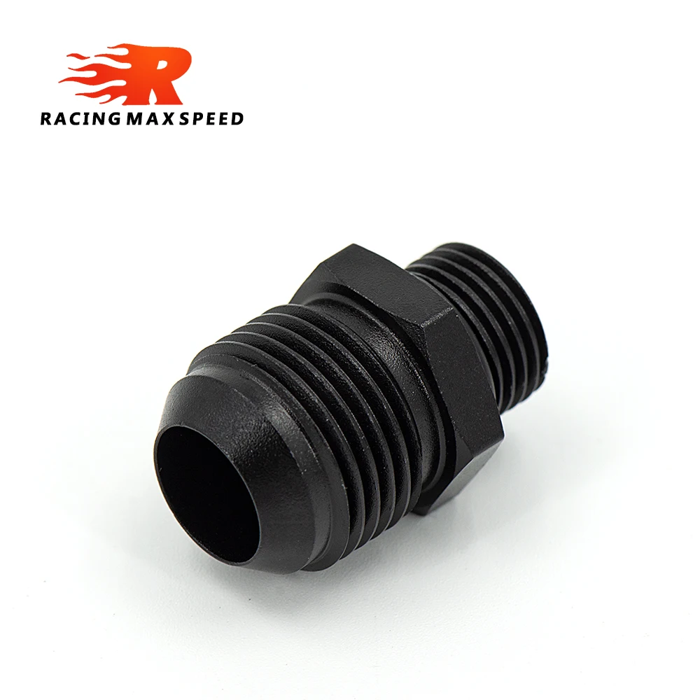 Color: Red - Aluminum Straight Adapter Oil Cooler Fitting AN10 To M16*1.5, AN10 To M18*1.5,AN8 AN10 To M12*1.25
