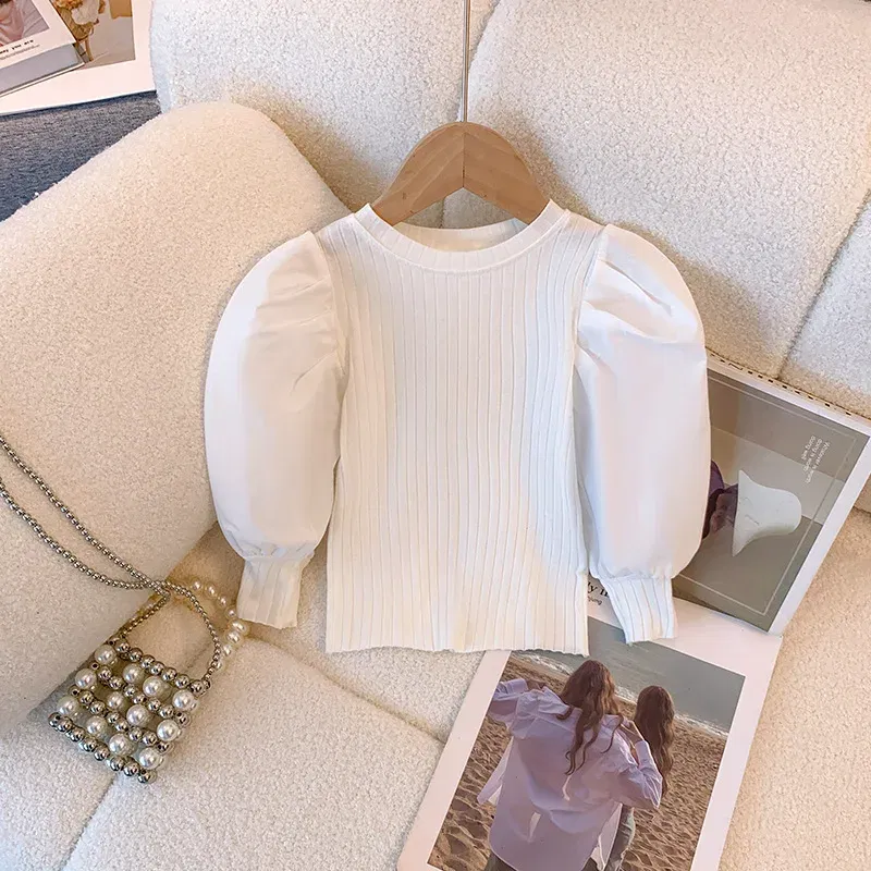 Color: Pink, Kid Size: 5 - Girls White Long Sleeve T-shirt  Shirt Princess Shirt for Tddler Girl Sweet Pullover Casual Shirt Children Tops Pullover