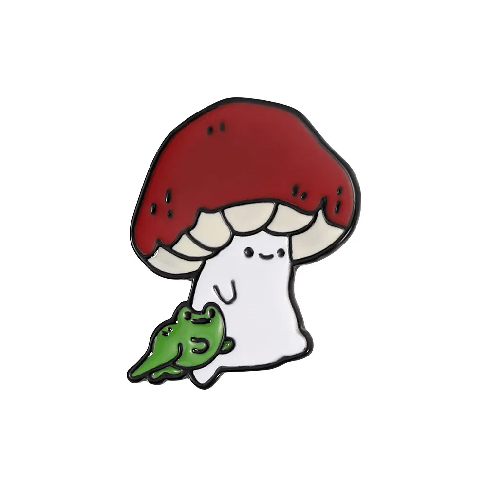 Enamel Pin Custom Hat Pin Brooch Cute Mushroom Frog Beast Psychedelic Gifts Badge for Bag Jewelry Accessories for Kids