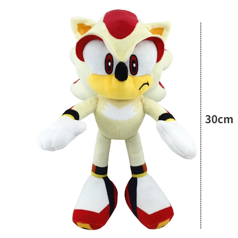 Color: FireBrick - Hot Sale Sonics Plush toys Anime Figure Infinite Shadow Chaos Soft Stuffed Animals Sofa Pillows Kids Toys Home Decoration