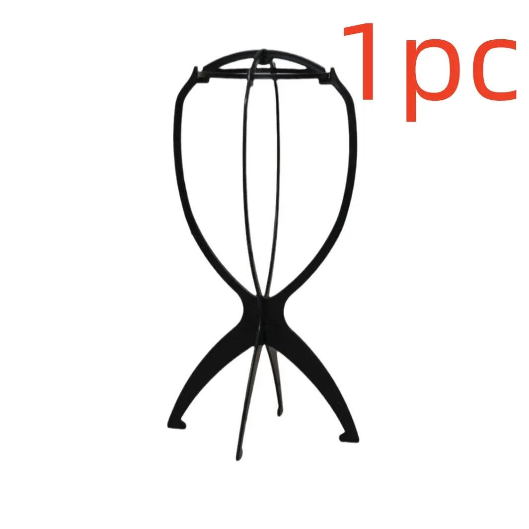 Color: black - 10pcs Wig Stand Durable Easy Assembly Wig Cap Holder Portable Plastic Hair Hat Displaying Stand Ideal for Home Salon Travel Use
