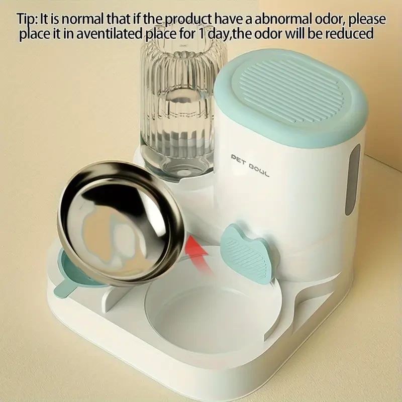 Automatic Cat Water Fountain and Food Dispenser