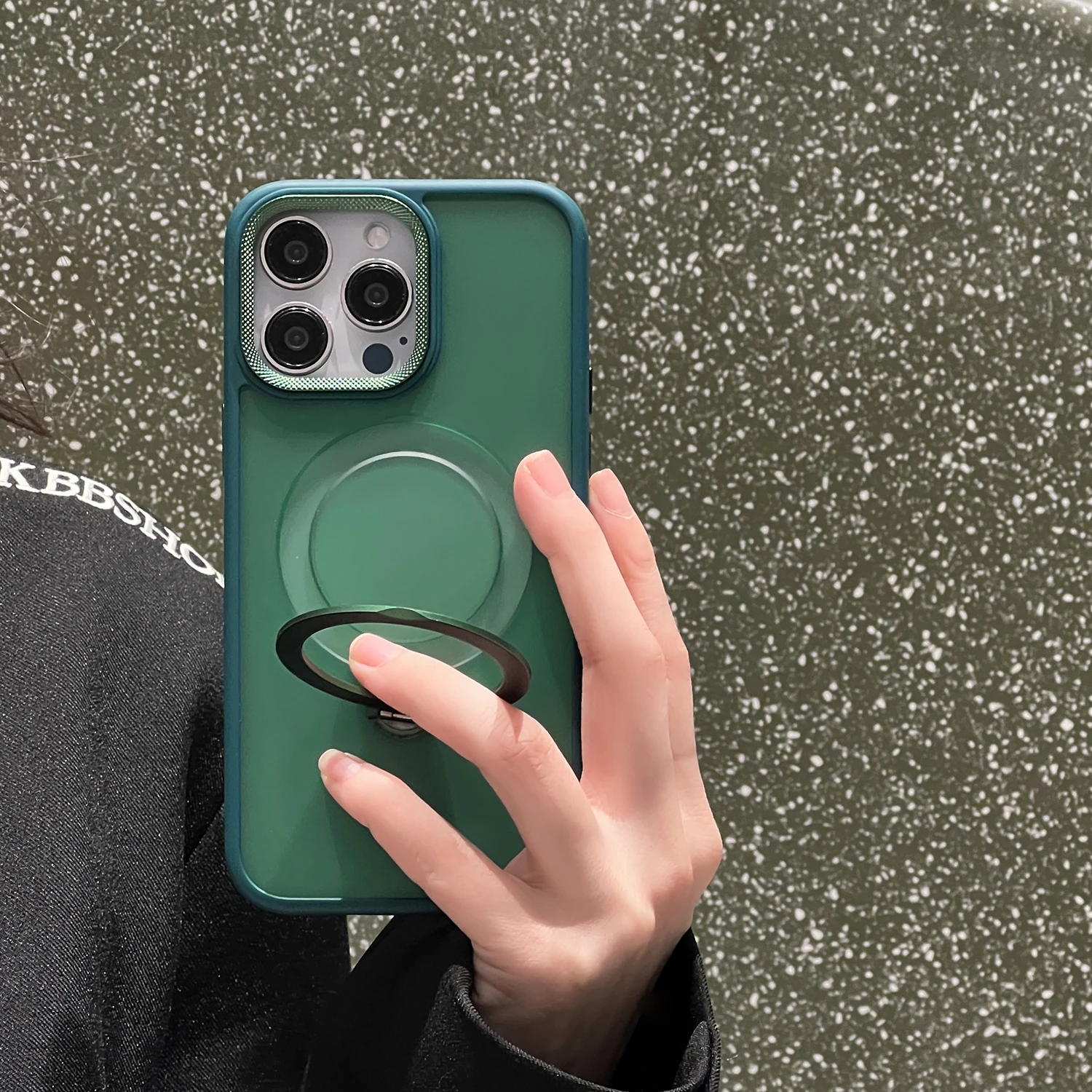 Color: Blue, Material: PP - For iPhone 15 Pro Max 360?° Rotation Magnetic Holder Stand Matte Phone Case For iPhone 11 12 13 14 15 Plus Heat Dissipation Cover