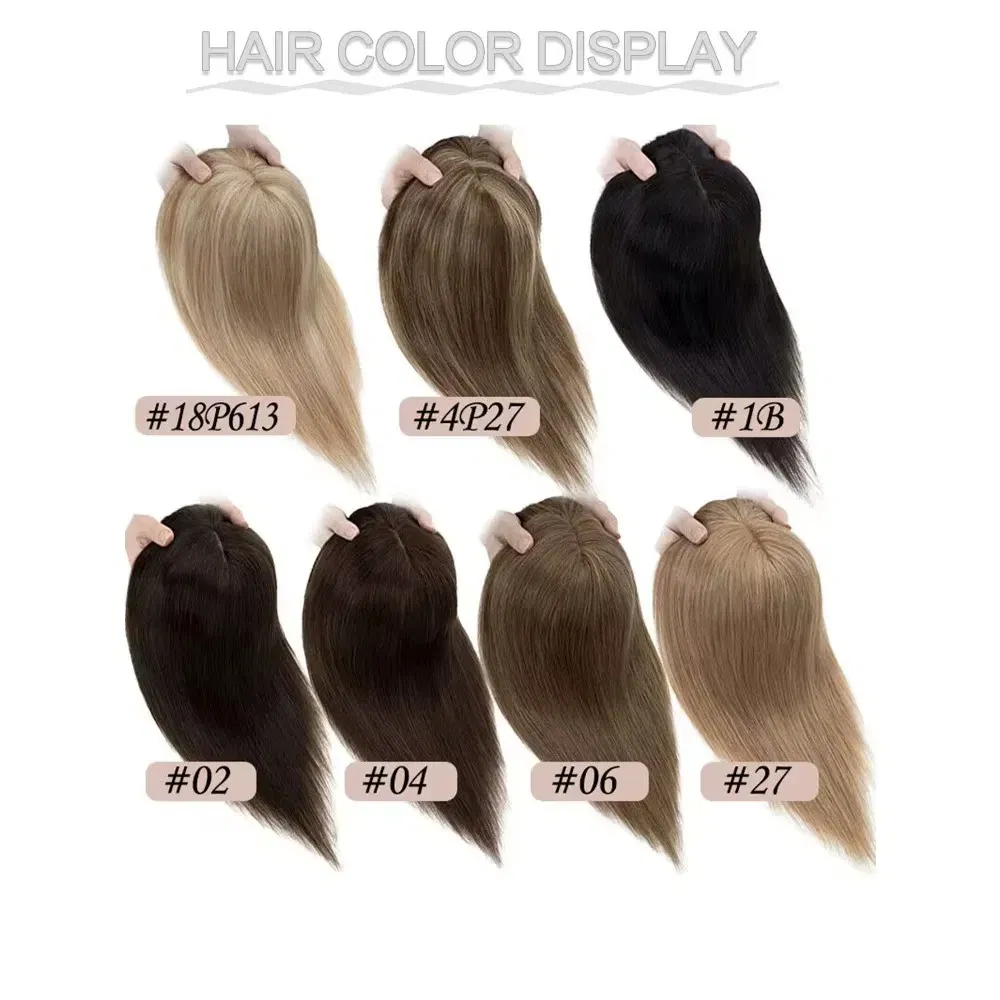Toupee Color: 1b#, Toupee Size: 5x7, Toupee Design: free, Toupee Density: 120%, Length: 18 inches - 5.5X6inch Mono Base Brazilian Remy Human Hair Topper 12"-18" Double Pu Around Thick Invisible Mono Topper for Women Hairpieces