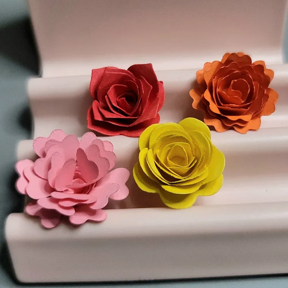 Color: plum, Size: S, Ships From: CHINA - 6 Styles Spiral Flower Metal Cutting Dies Scrapbook Embossing Circle Die Cuts Album DIY Craft Cutting Die 2023 New