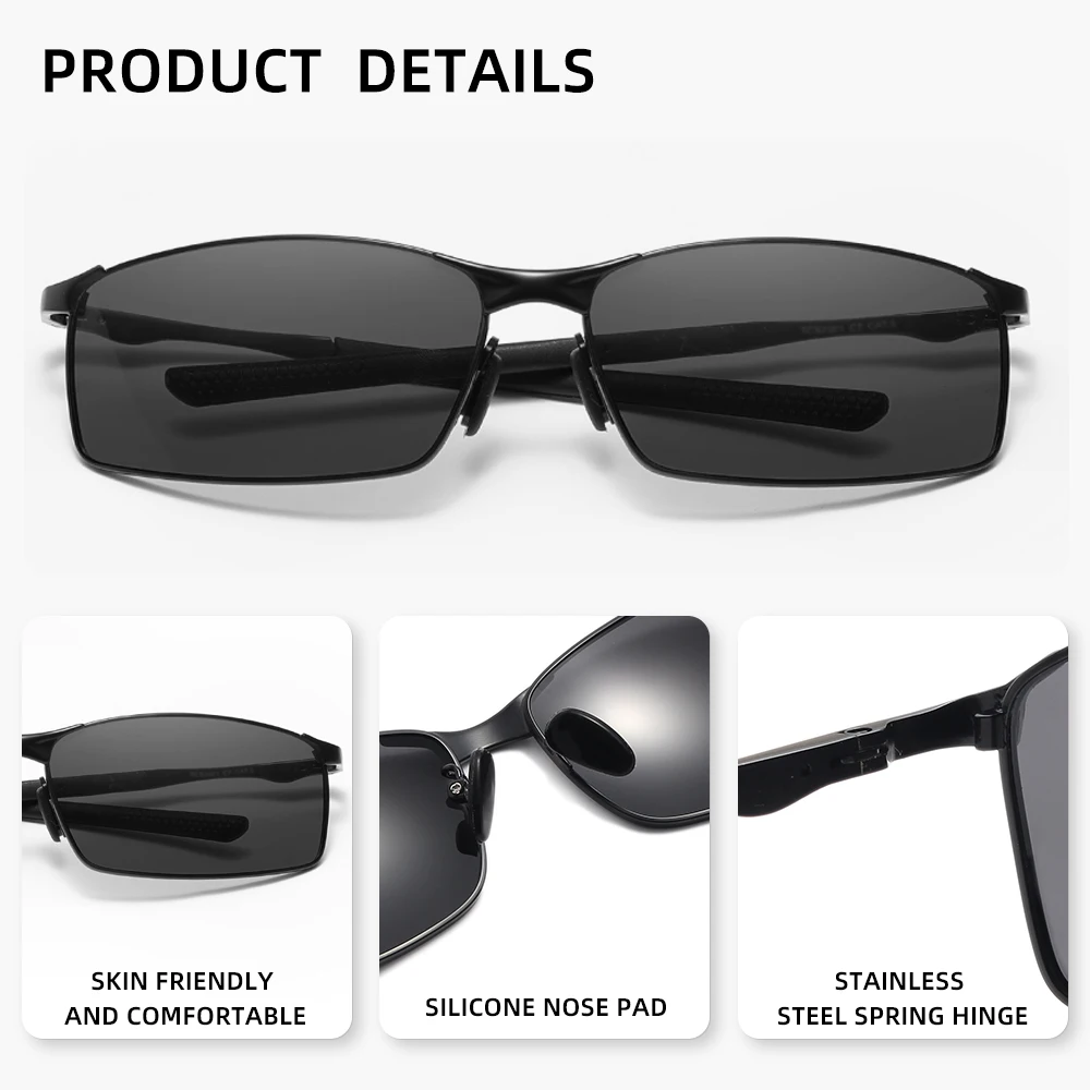Lenses Color: Yellow - Fashion Rectangle Sunglasses Polarized UV400 Parsnip Glasses For Men Women Driving Fishing Casual Eyewear